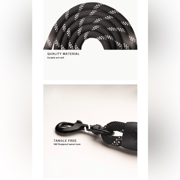 Reflective Dog Collar and Leash Set, Adjustable Collar and 5 FEET Dog Leash - Picture 8 of 8